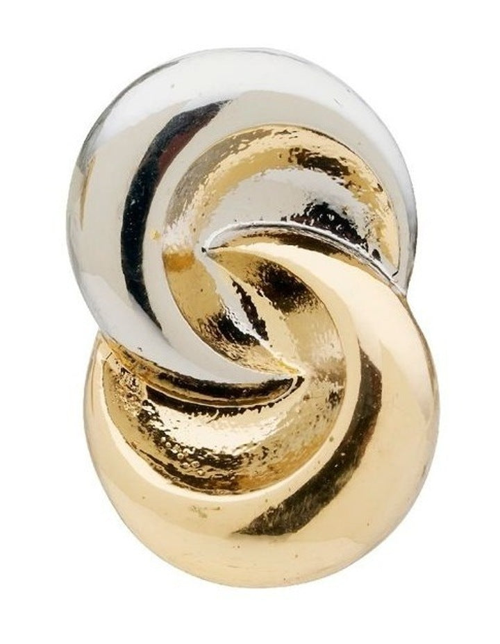 Helix Stud Earrings in Two-Tone