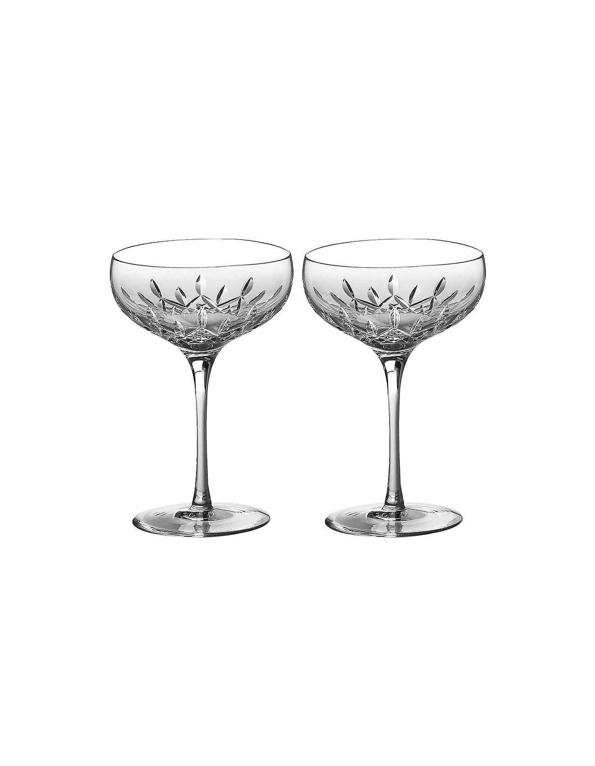 Lismore Essence Champagne Saucer Pair
