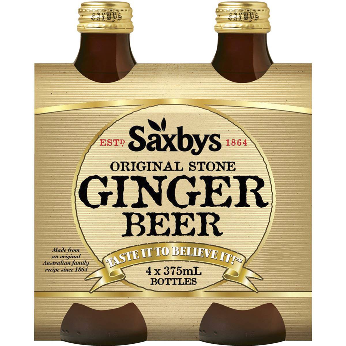 Saxbys Ginger Beer 375ml x4 Pack