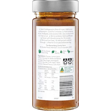 Beerenberg Pumpkin & Chickpea Curry 240mL