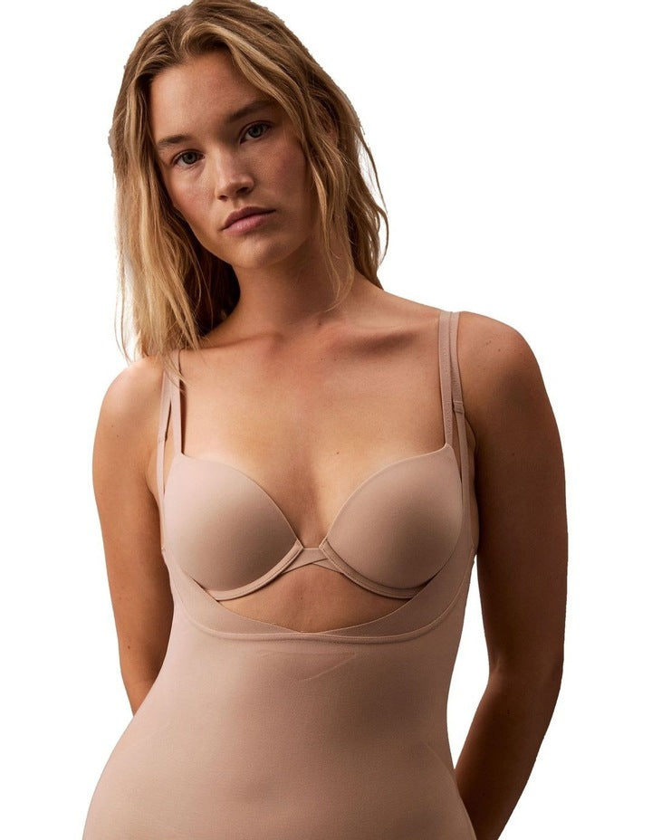 Stay Put Mesh Sculpted Firm Mesh Bodybriefer in Cedar