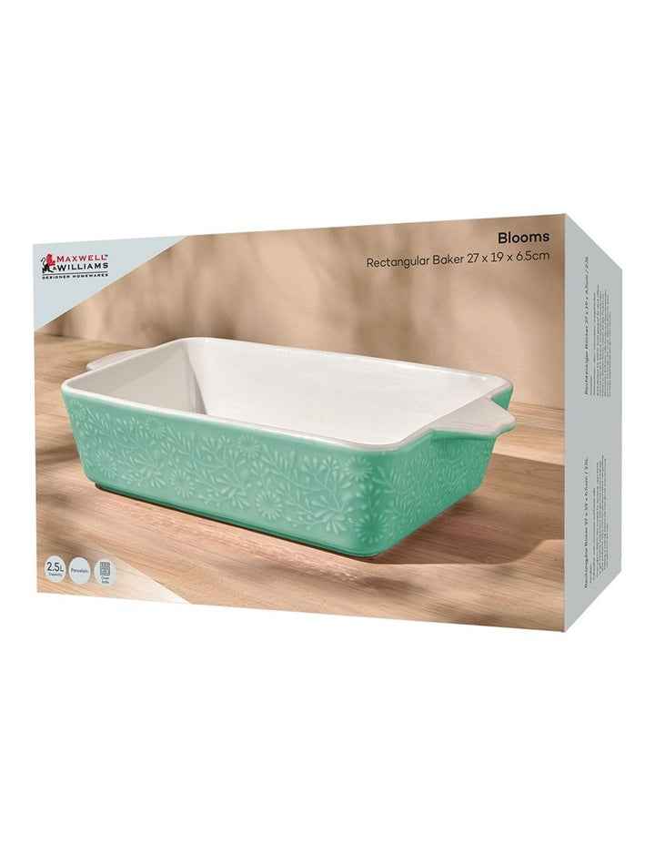 Blooms Rectangular Baker 27x19.5x6.5cm Gift Boxed in Green