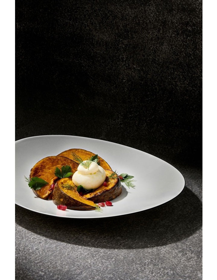 Cashmere Oval Platter 36.5x30.5cm Gift Boxed in White