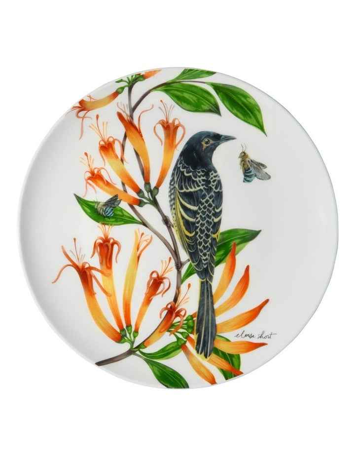 Eloise Short Lyric Coupe Plate 20cm Regent Honeyeater Gift Boxed in White
