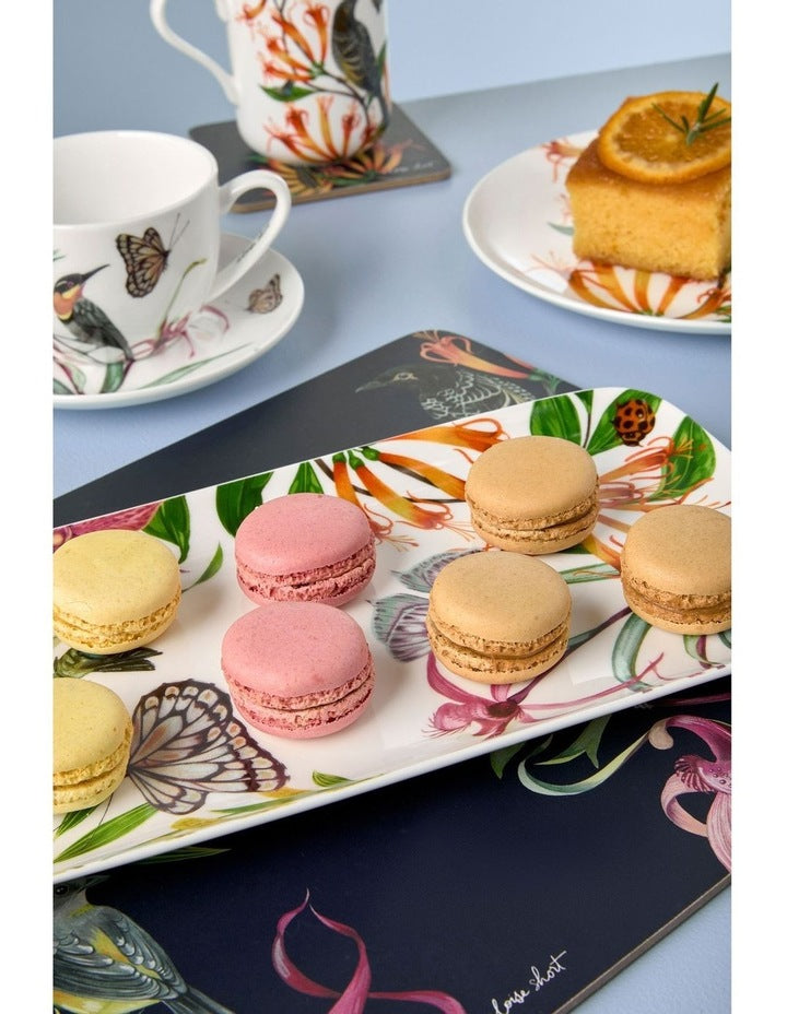 Eloise Short Lyric Coupe Plate 20cm Regent Honeyeater Gift Boxed in White