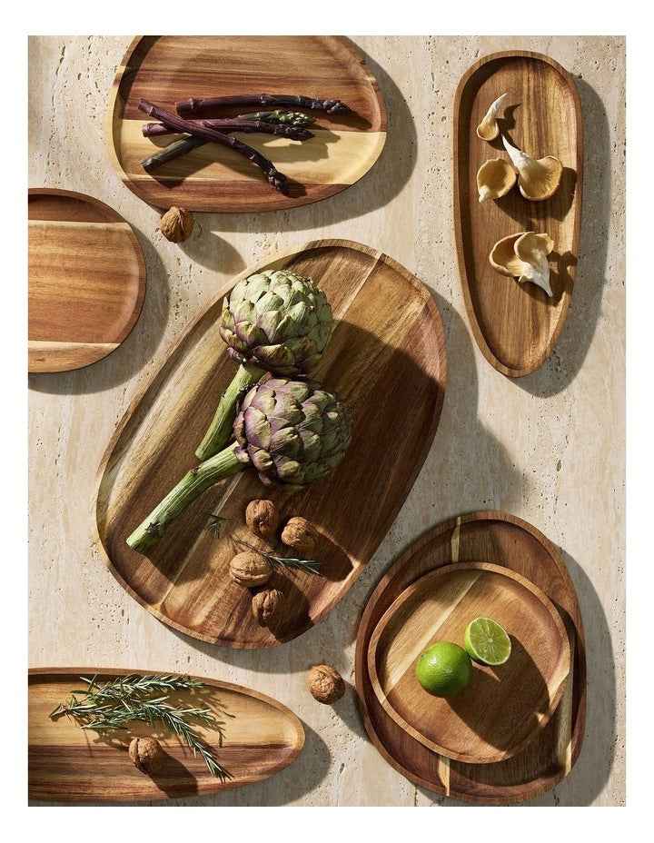 Forme Acacia Wood Organic Platter 20x20cm in Natural