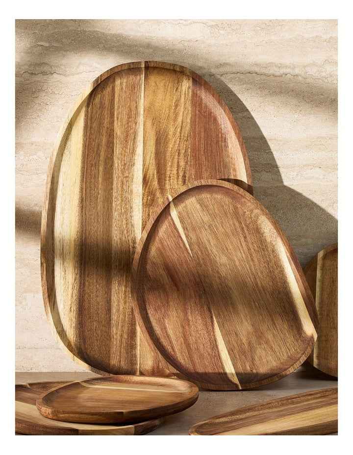 Forme Acacia Wood Organic Platter 20x20cm in Natural