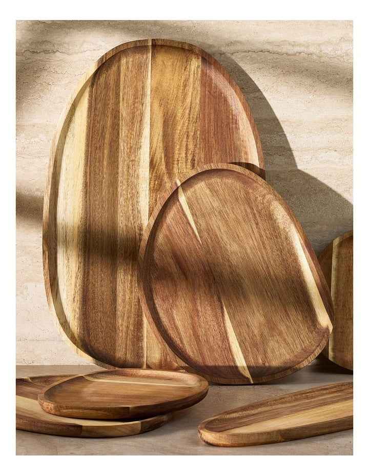 Forme Acacia Wood Organic Platter 45x30cm in Natural