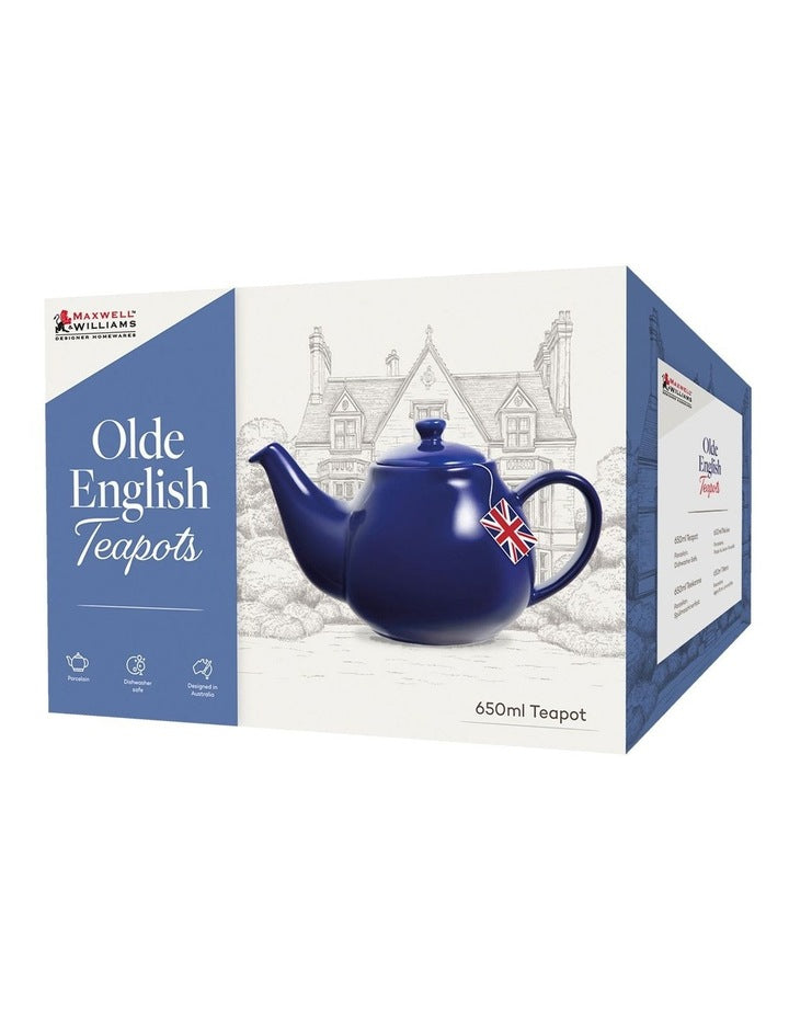 Olde English Teapot 650ml Gift Boxed in British Blue