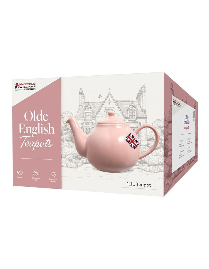 Olde English Teapot 1.1L Gift Boxed in Light Pink