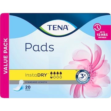 TENA Incontinence Pads Instadry Standard Length 20 pack