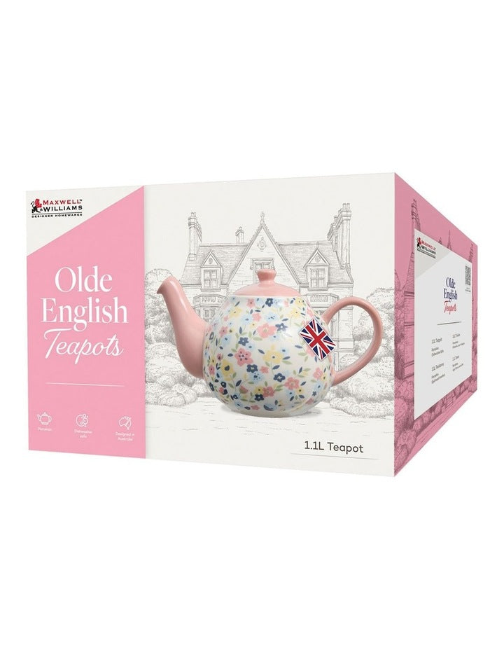 Olde English Teapot 1.1L Gift Boxed in Spring Floral