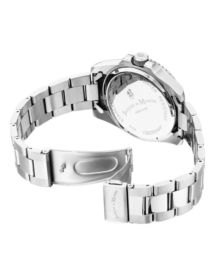 Swiss Made Pro Scuba 43mm Watch in Stainless Steel/Black
