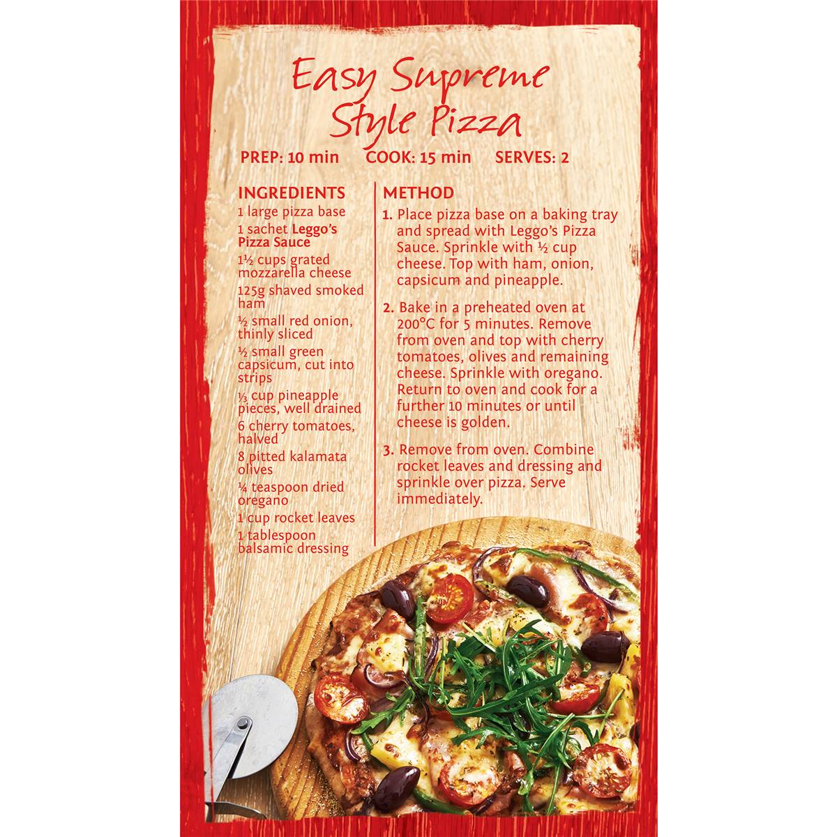 Leggo's Pizza Sauce Double Concentrate Garlic Onion & Herbs Sachet 50g x 4 Pack
