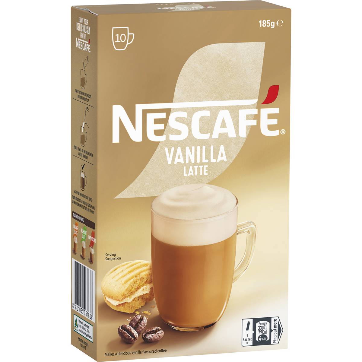 Nescafe Vanilla Latte Coffee Sachets 10 Pack