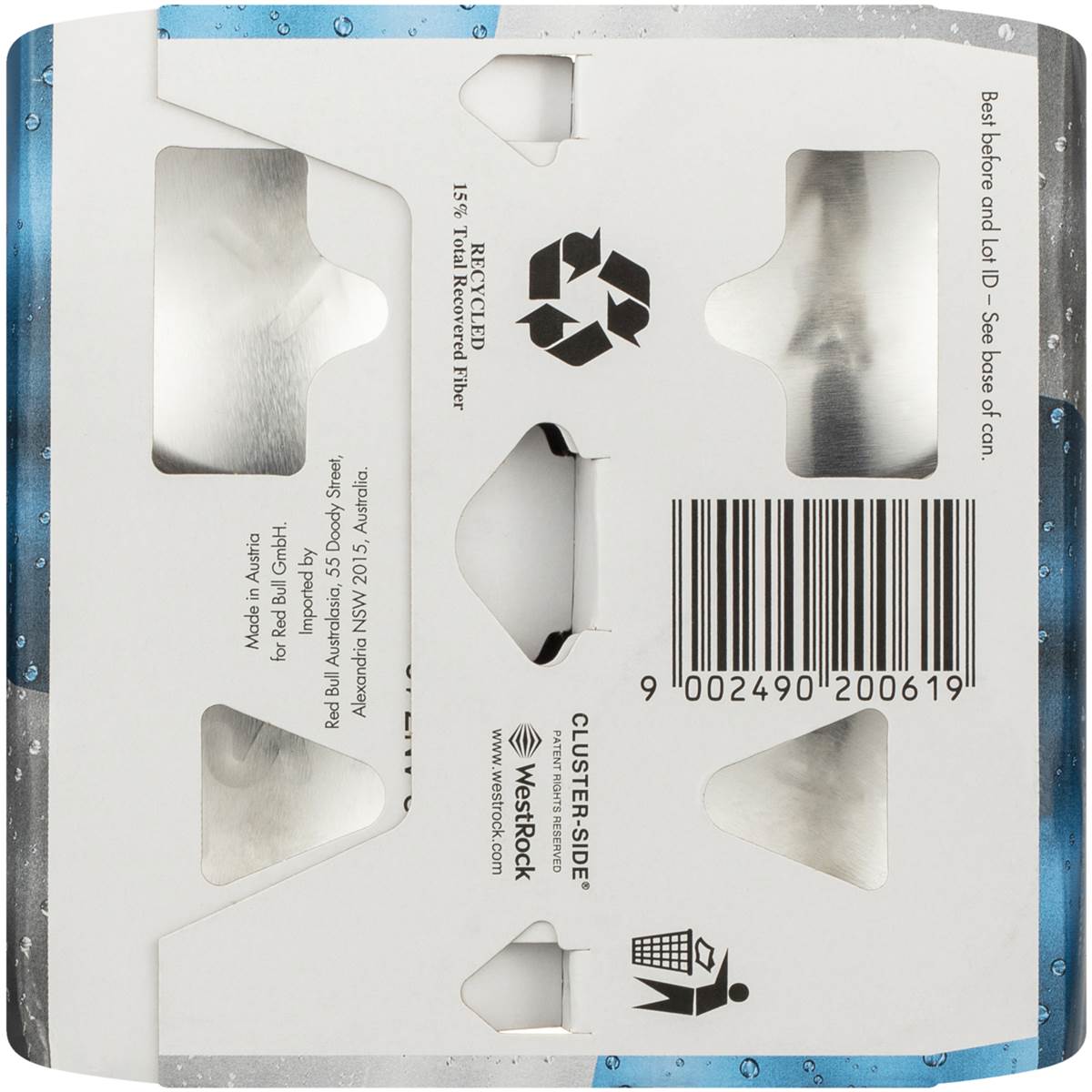 Red Bull Energy Drink Sugar Free 4x250ml