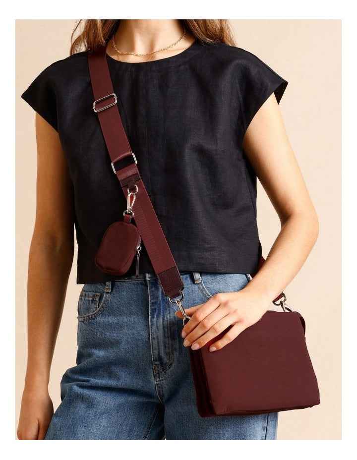 Reese Crossbody Bag in Bordeaux