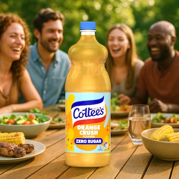 Cottee's Zero Sugar Orange Cordial Orange Crush Sugar Free 1L