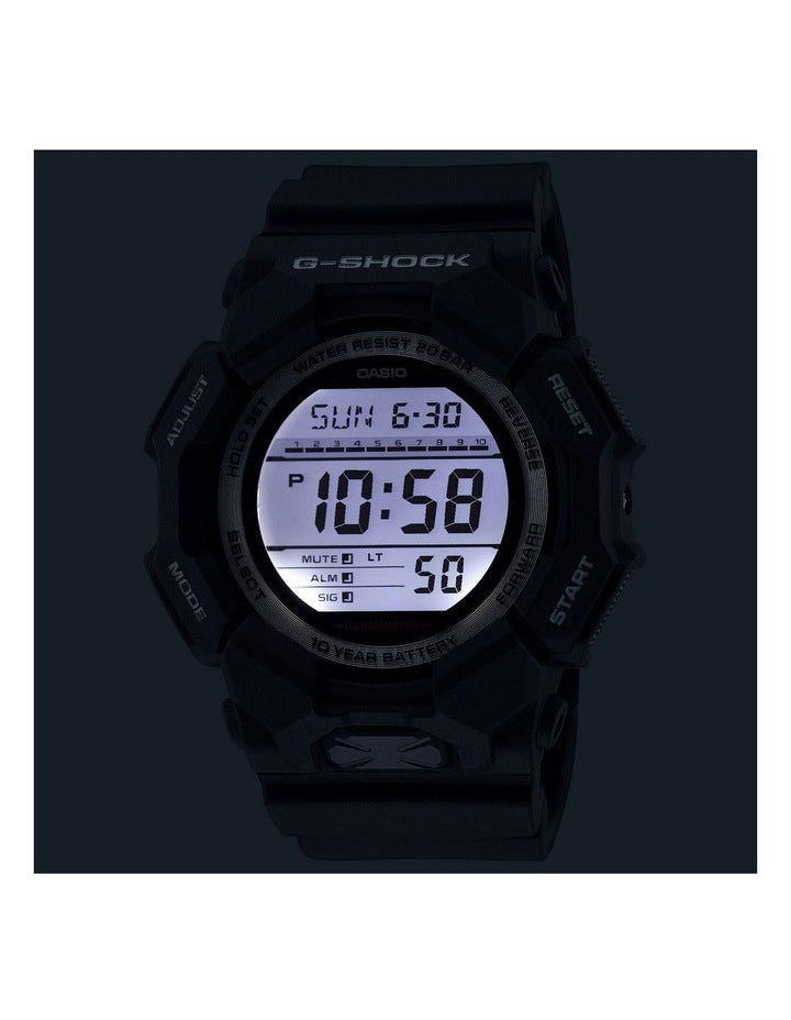 GD010-1D Digital Watch in Black