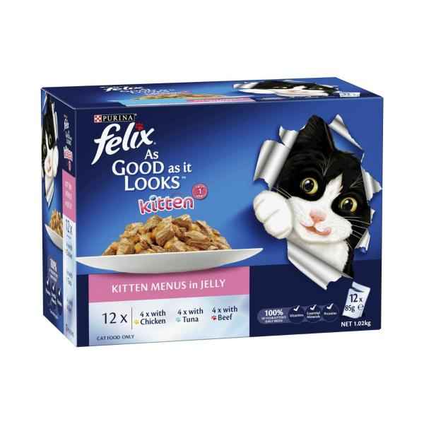 Felix As Good As It Looks Kitten Menu Cat Food 85g Pouch
