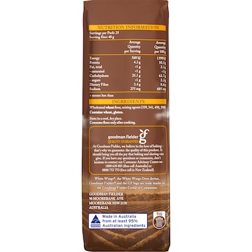 White Wings Self Raising Flour Wholemeal 1kg