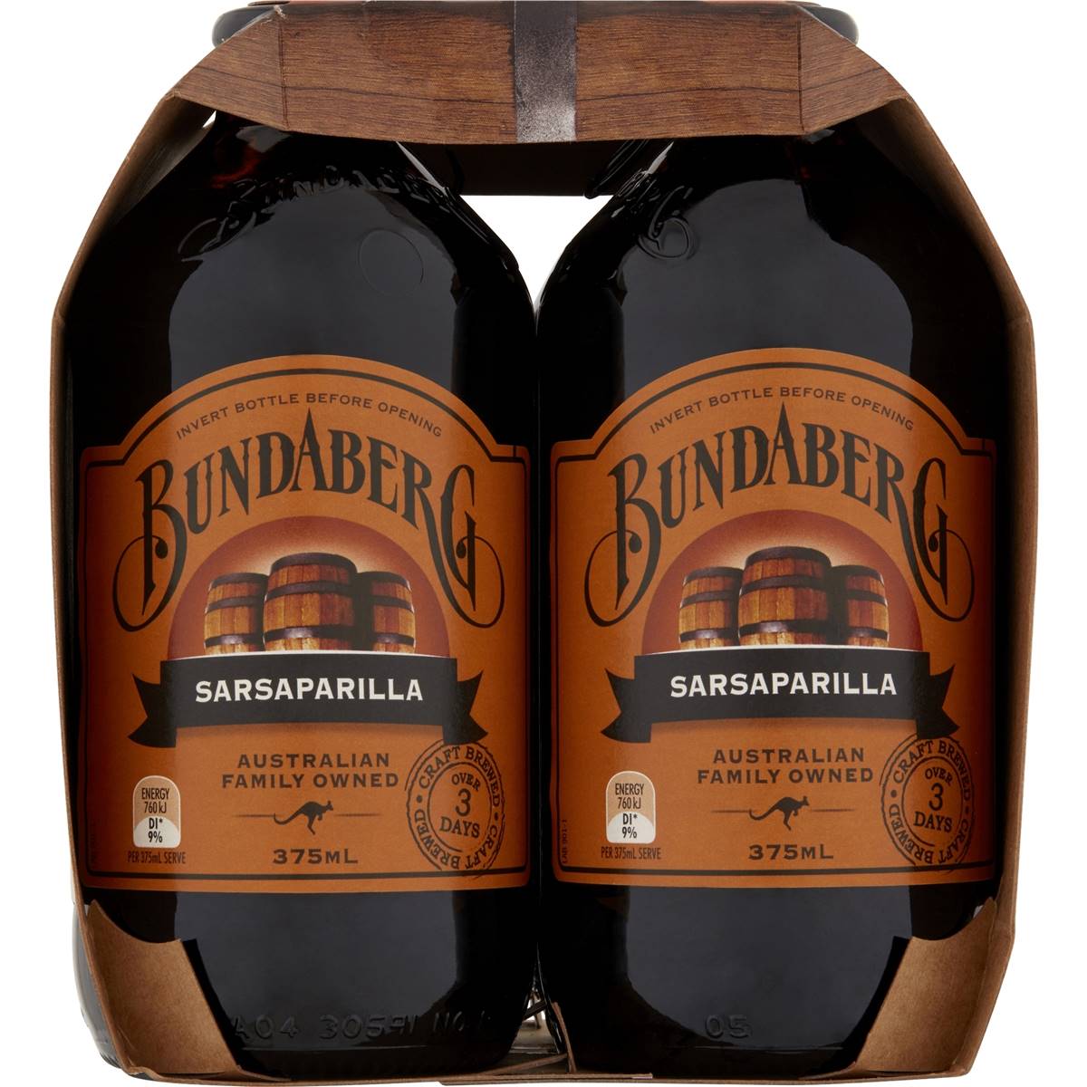 Bundaberg Sarsaparilla 375ml x4 Pack