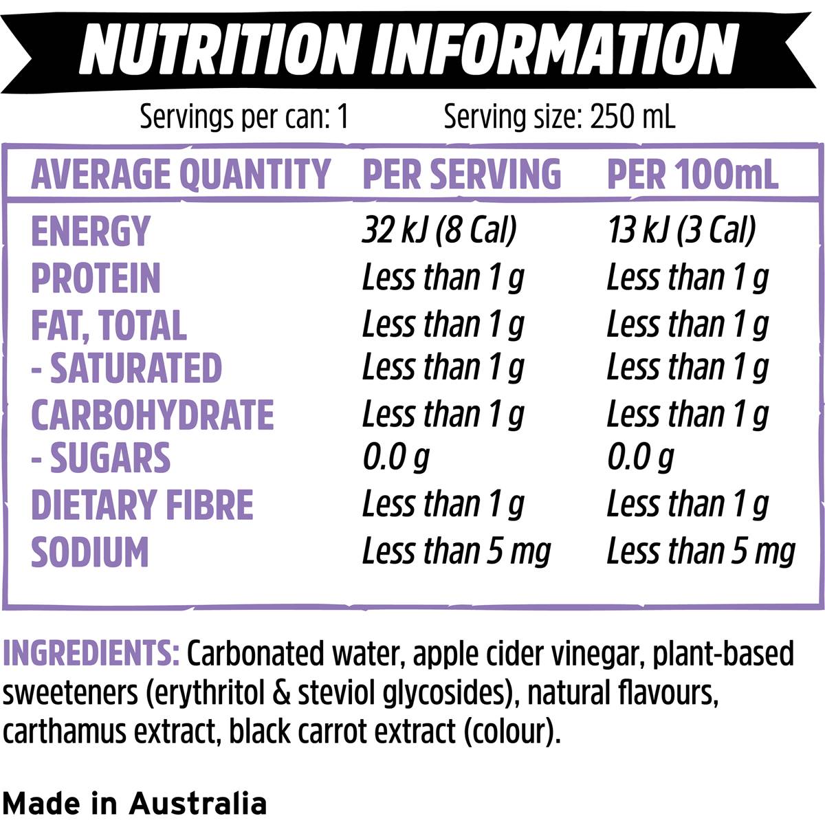 Remedy Passionfruit Sodaly Prebiotic Soda No Sugar Cans 250ml x4 Pack