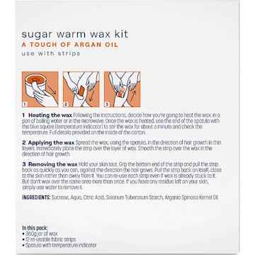 Veet Sugar Warm Wax Hair Removal Kit With Argan Oil 360g
