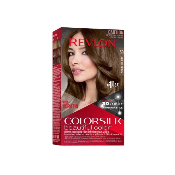 REVLON COLORSILK HAIR COLOUR LIGHT ASH BROWN 50