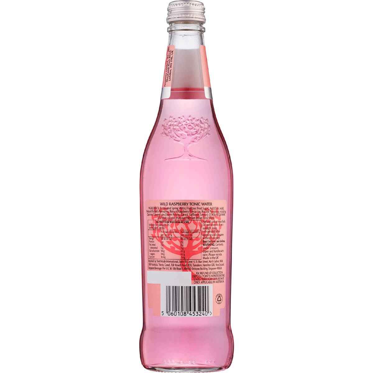 Fever-Tree Wild Raspberry Tonic Water Bottle 500mL