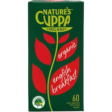 Nature's Cuppa English Breakfast Tea Bags 60 pack