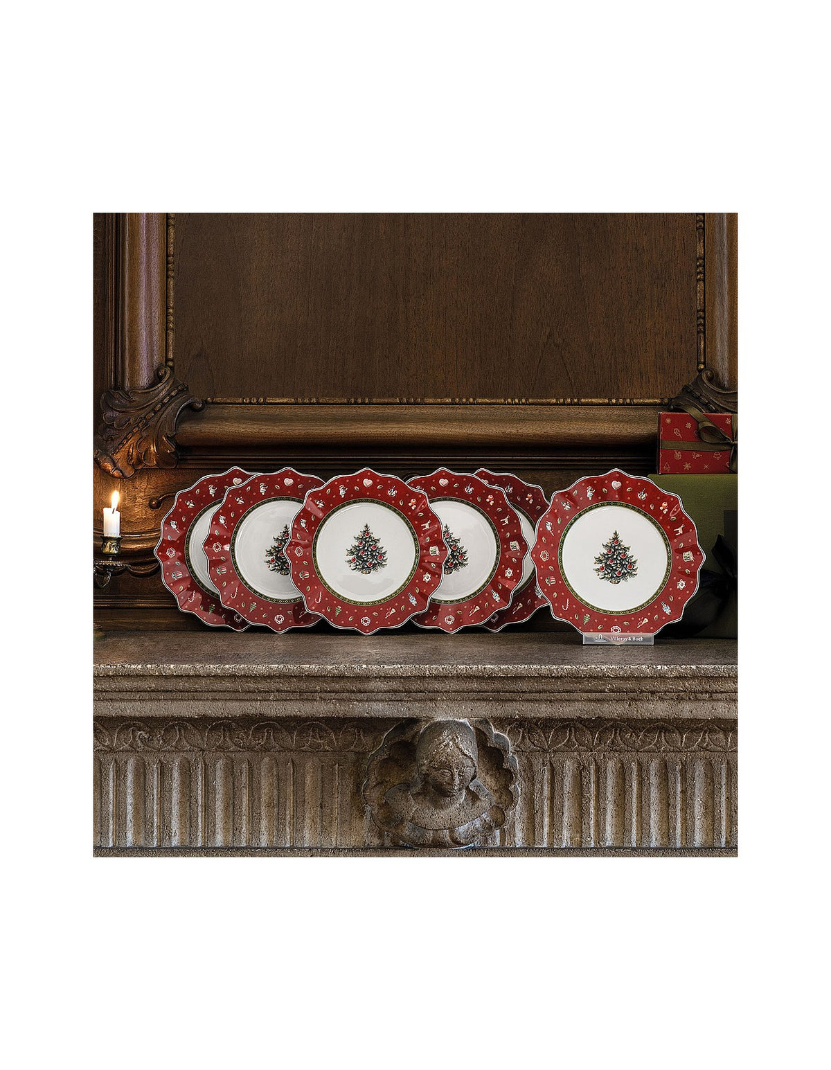 Toy's Delight Red Breakfast Plate