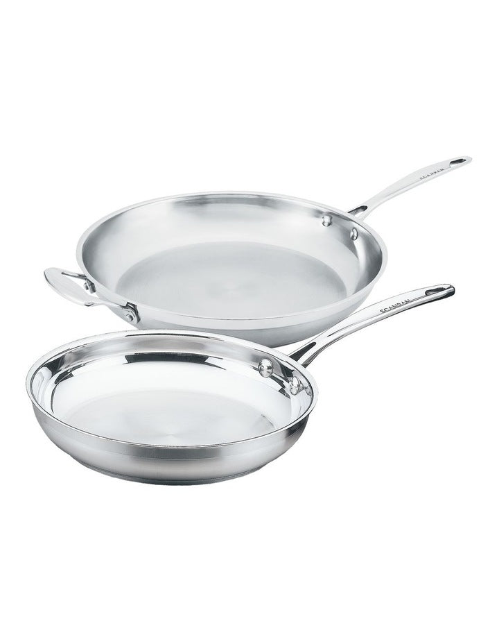 Impact Stainless Steel FryPan Set 2Piece 24x32cm in Silver