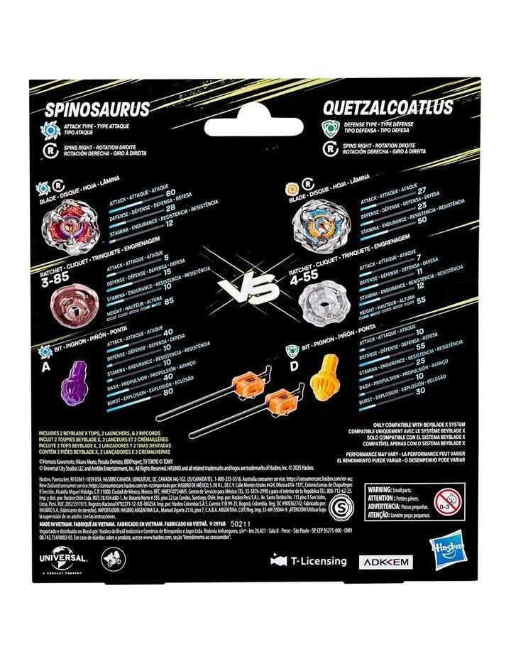 Jurassic World x Beyblade Collab Spinosaurus vs. Quetzalcoatlus Toy
