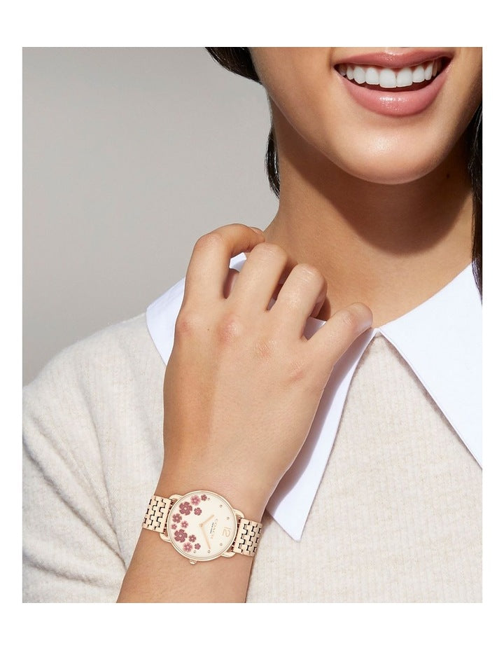 Elliot Ionic Plated Dial Watch in Gold