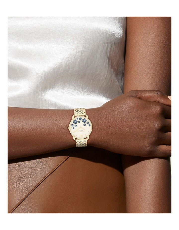 Elliot Ionic Plated Dial Watch in Gold