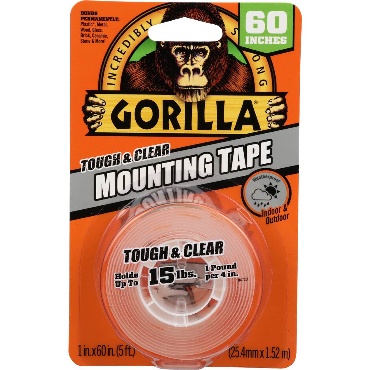 Gorilla Gorilla Mounting Tape 25mm 25mm x 1.52m