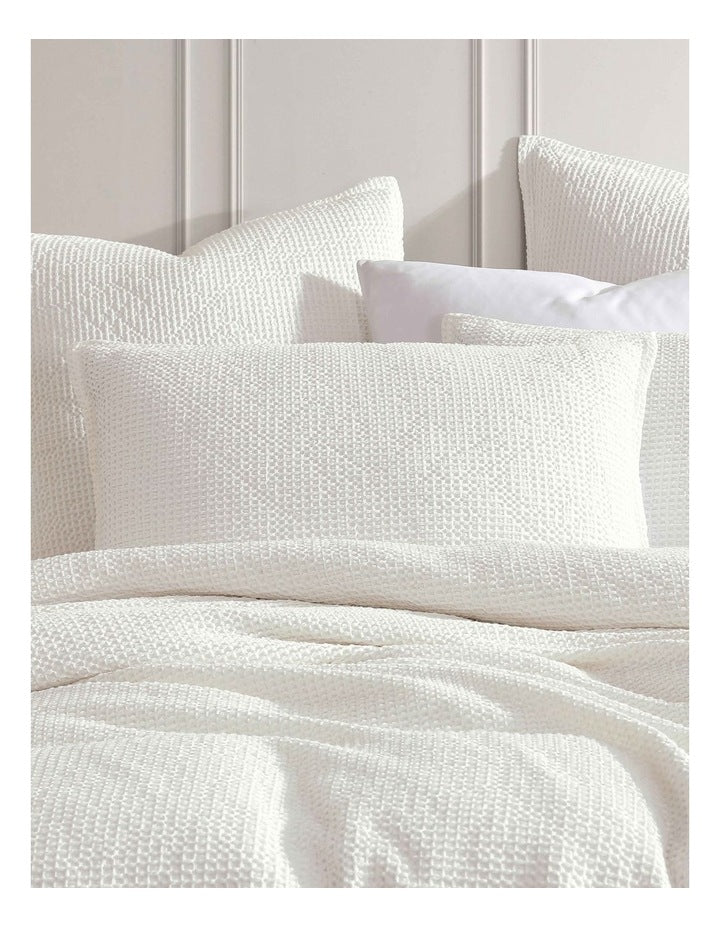 Urban Waffle Quilt Cover Set in Ivory