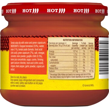 Old El Paso Chunky Salsa Dip Hot 312g