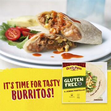 Old El Paso Gluten Free Jumbo Tortilla Wraps 4 pack