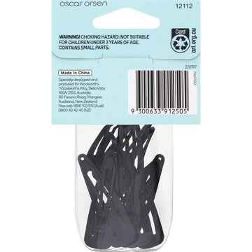 Oscar Orsen One Touch Hair Clip Black 10 pack
