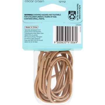 Oscar Orsen Large Flat Hair Elastics Blonde 10 pack