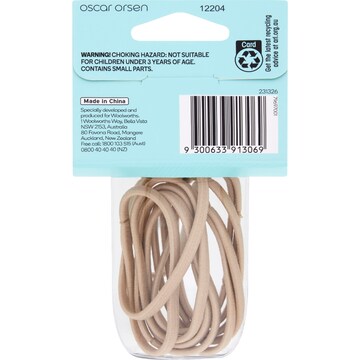 Oscar Orsen Large Flat Hair Elastics Blonde 10 pack