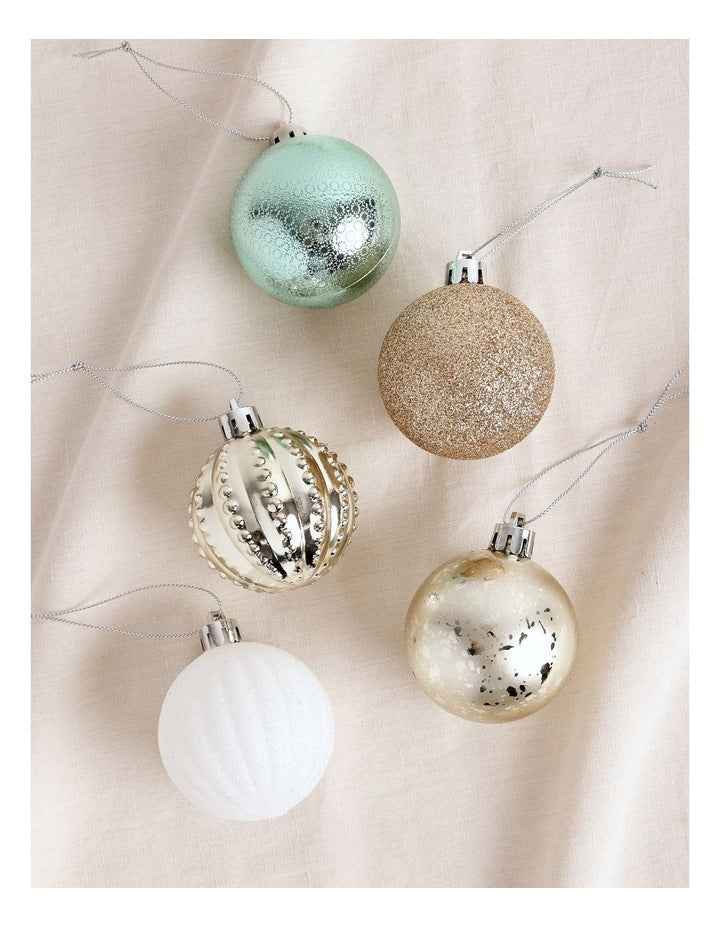 Eucalyptus 50pk Shatterproof Ornaments 6cm in Asst. Colours