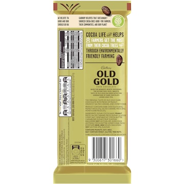 Cadbury Old Gold Peanut Brittle Dark Chocolate Block 175g