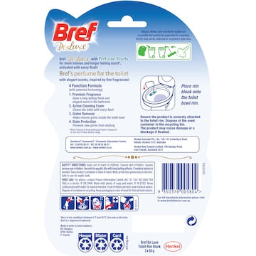 Bref Deluxe Lovely Jasmine Toilet Cleaner Block 50g x 3 pack