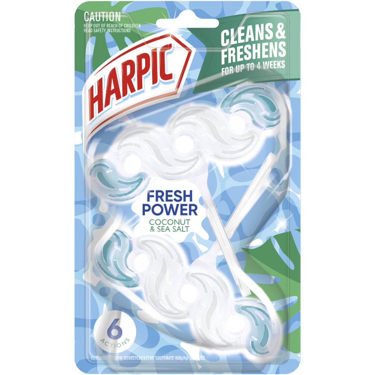 Harpic Fresh Power Coconut & Sea Salt Toilet Cleaner Block 2 pack