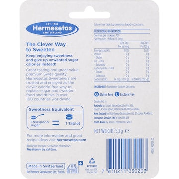 Hermesetas Sweetener Tablets 400 pack