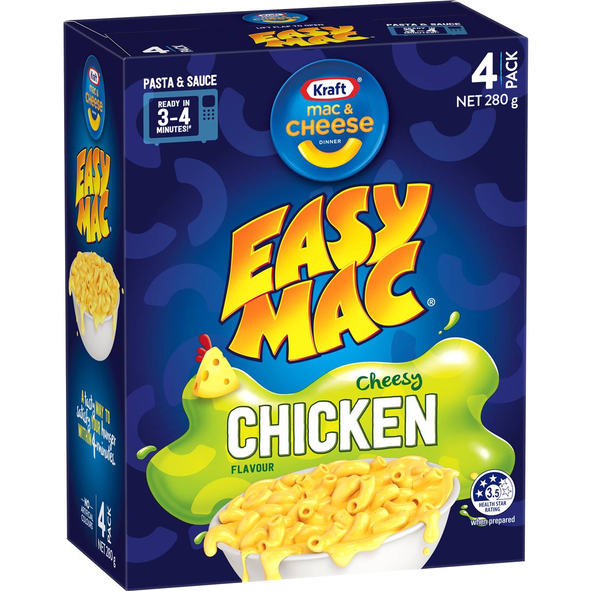 Kraft Easy Mac & Cheese Macaroni Pasta Cheesy Chicken Noodles 280g