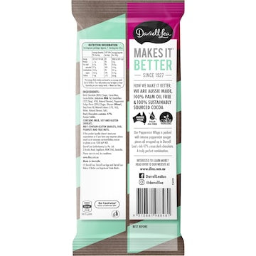 Darrell Lea Whipp Peppermint Dark Chocolate Block 170g
